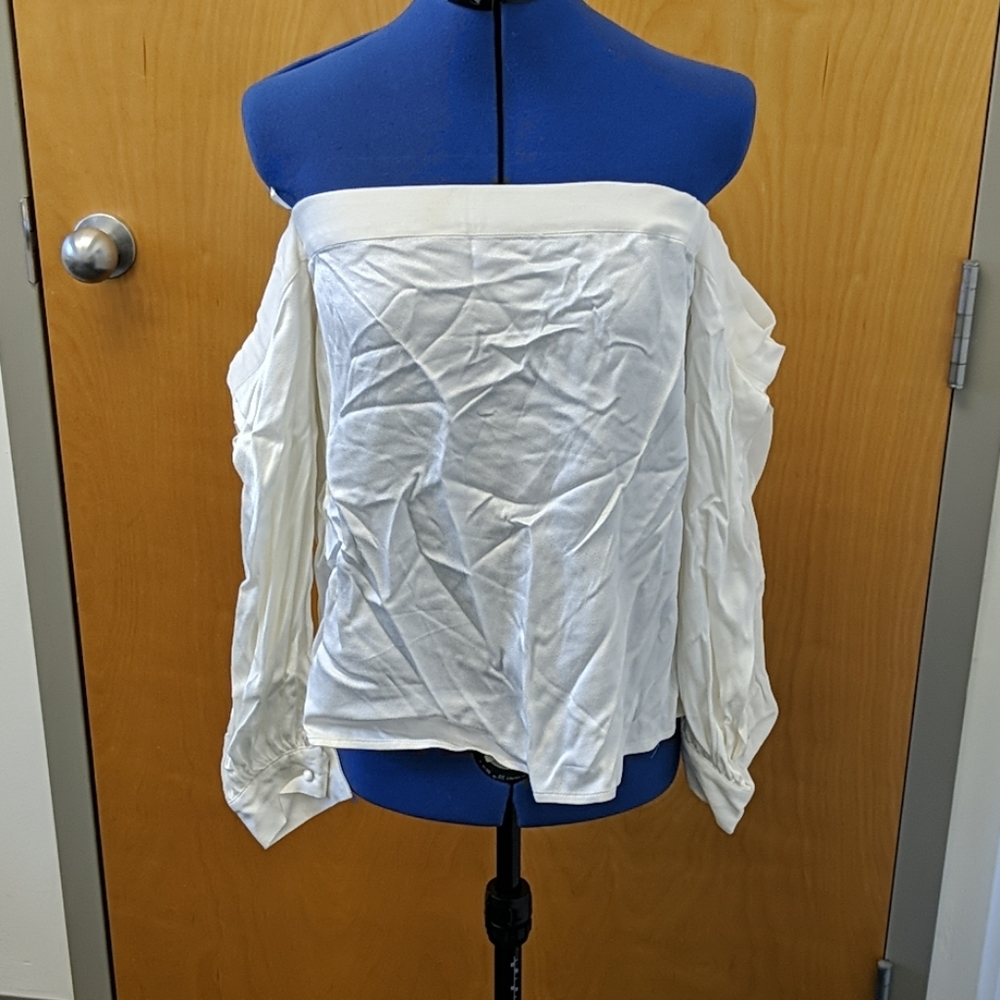 White off shoulder top